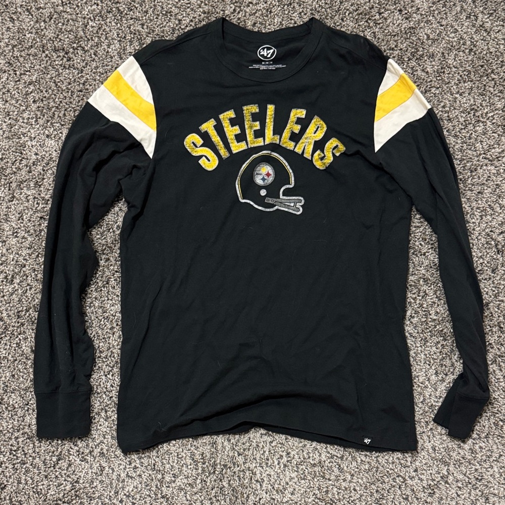 47 Black and Yellow Steelers Long Sleeve Tee